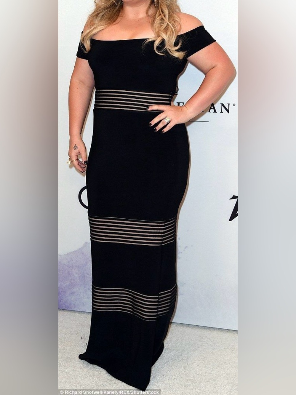 Xscape Black & Beige Striped Cap Sleeve Women's
Dress #W11